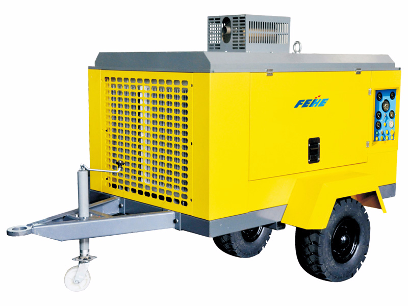 Twin screw mobile compressor